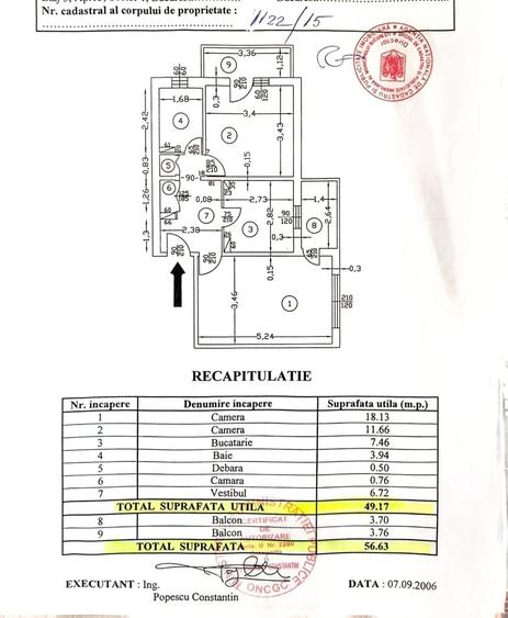 Apartament cu 2 camere decomandat în Aviației