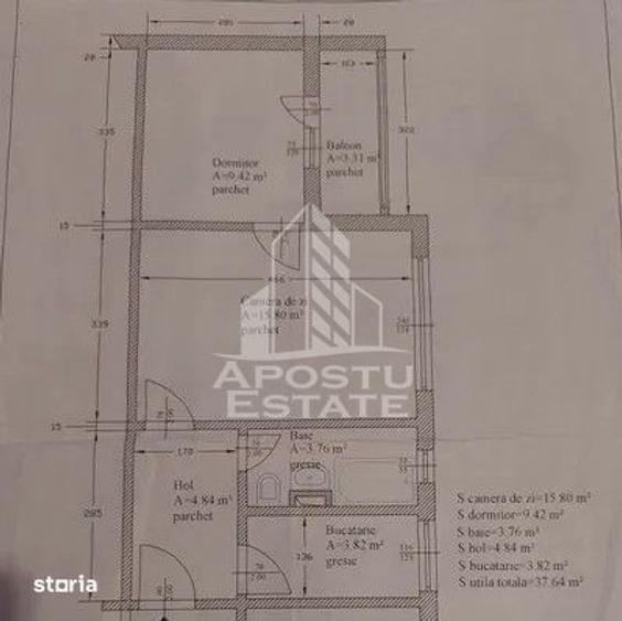 Apartament cu 2 camere semidecomandat în Iosefin