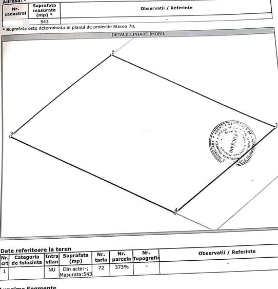 Teren Construcții intravilan de 543 mp, în Mândrești-Munteni