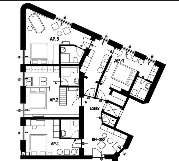 Apartament cu 4 camere în Orașul Nou