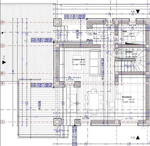 Duplex cu 4 camere cu Canalizare în Tăuți
