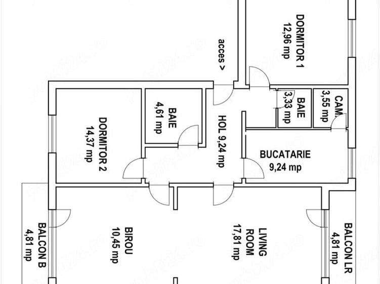 Apartament cu 4 camere decomandat în Ultracentral