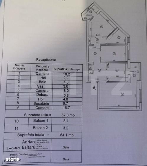 Apartament cu 3 camere decomandat în Alexandru cel Bun