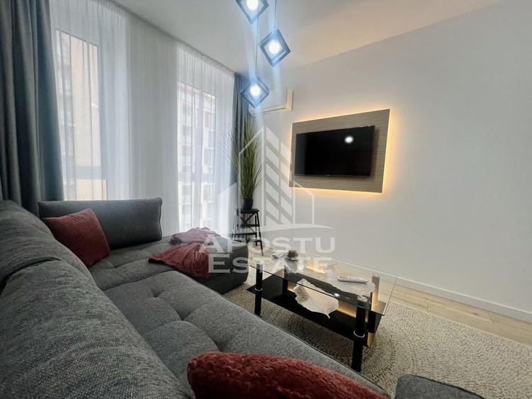 Apartament cu 2 camere semidecomandat, mobilat în Torontalului