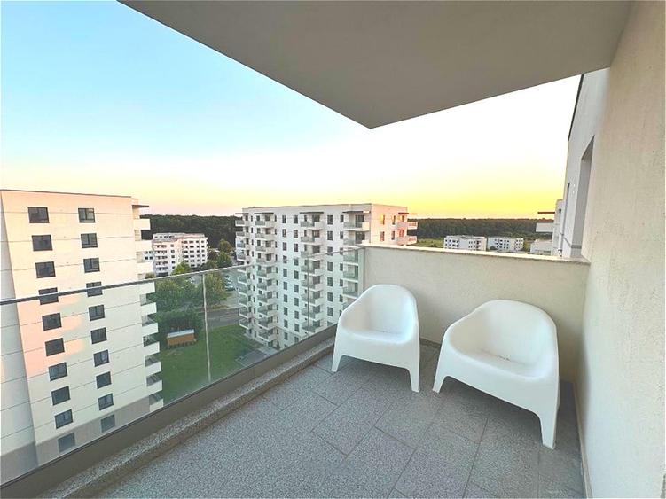 Apartament cu 2 camere semidecomandat, mobilat în Băneasa