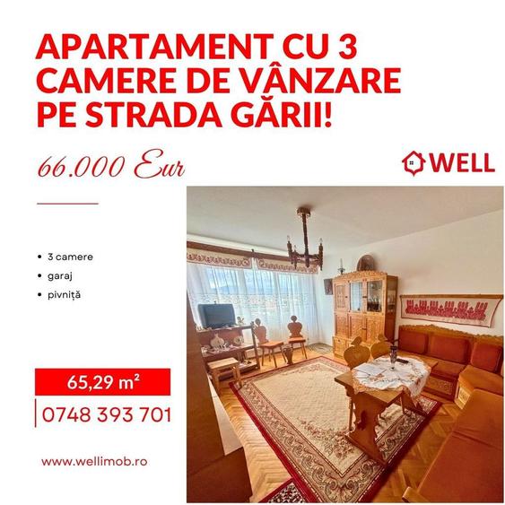 Apartament cu 3 camere în Central