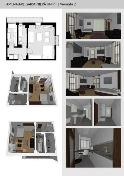 Garsoniera decomandata | Unirii | 2 balcoane | Metrou Piata Unirii 4' - 7