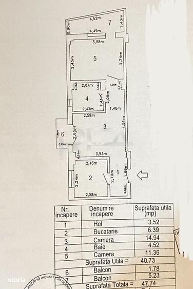 Apartament cu 2 camere în Sebastian
