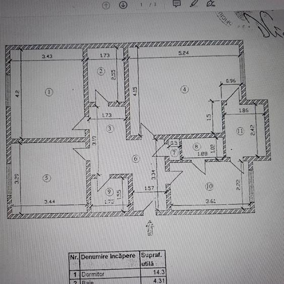 Apartament cu 3 camere decomandat, mobilat în Lujerului