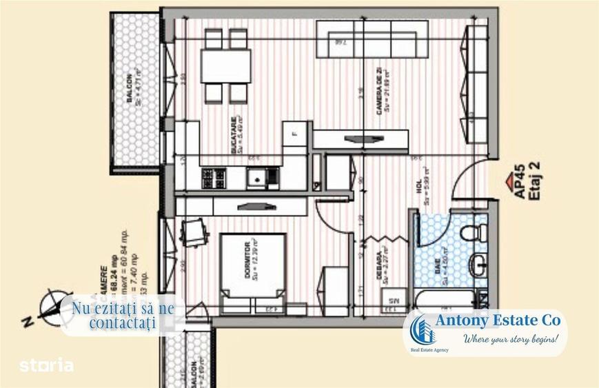 Apartament cu 2 camere în Ultracentral