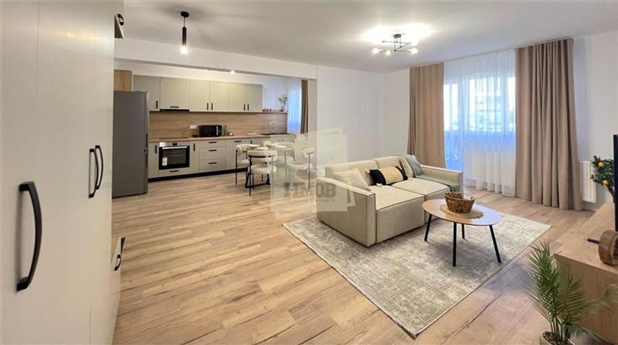 Apartament mobilat 60 mp utili la etajul 1 cu 2 camere terasa 12 mp - 1