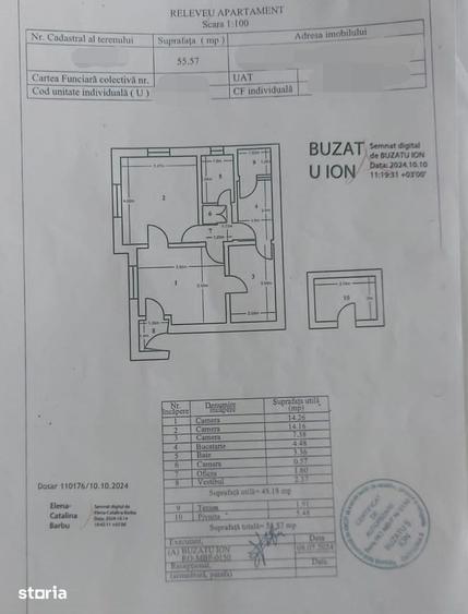 Apartament cu 3 camere semidecomandat în Centrul Civic