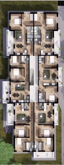 Apartament cu 3 camere semidecomandat în Nord