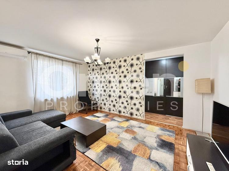 Apartament cu 2 camere semidecomandat, mobilat în Central