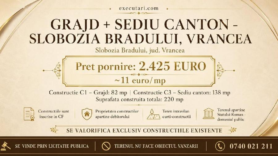 Spațiu industrial, de 220 mp, în Slobozia Bradului