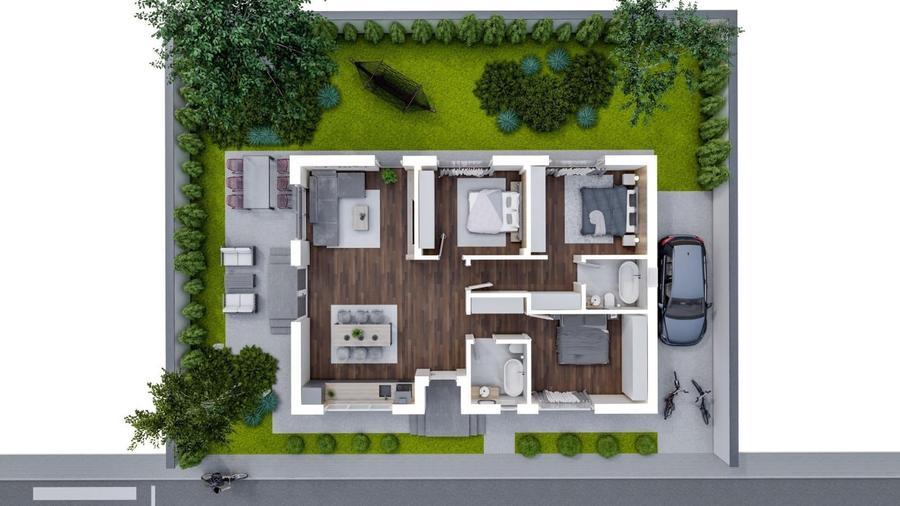 Casă cu 4 camere cu Teren 338 Mp în Tunari