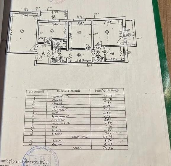 Apartament cu 3 camere decomandat în Rahova