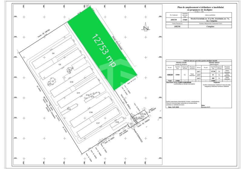 Teren Construcții intravilan de 12753 mp, în Cumpăna