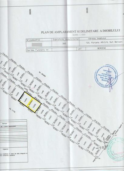 DE VANZARE 2 Loturi Teren x 360mp Comuna Berceni, Ilfov Direct Proprietar - 1