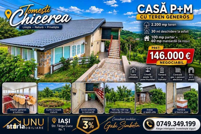 Casă cu 3 camere în Chicerea