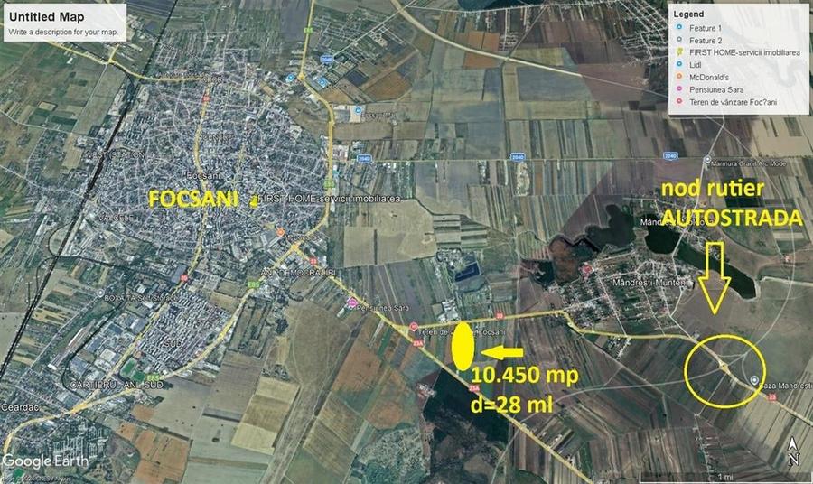 Teren Construcții intravilan de 10450 mp, în Exterior Vest