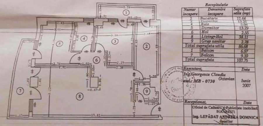 Apartament cu 3 camere în Chitila
