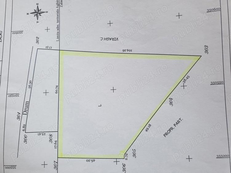 Teren de 900 mp, în Exterior Vest
