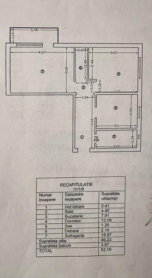 Apartament cu 2 camere decomandat în Nicolina