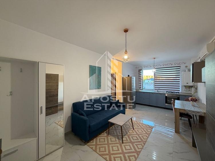 Apartament cu 2 camere semidecomandat, mobilat în Giroc