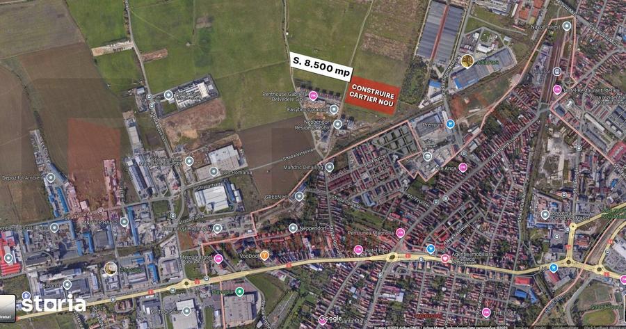 RO/EN Teren Intravilan, 8500 mp, Turnisor, deschidere 2strazi |SkyView - 5