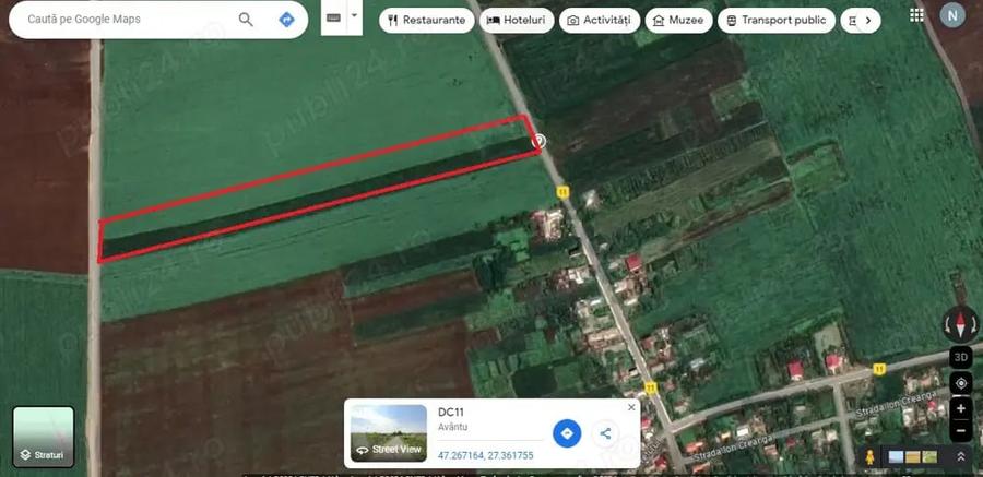 Teren de 500 mp, în Avântu