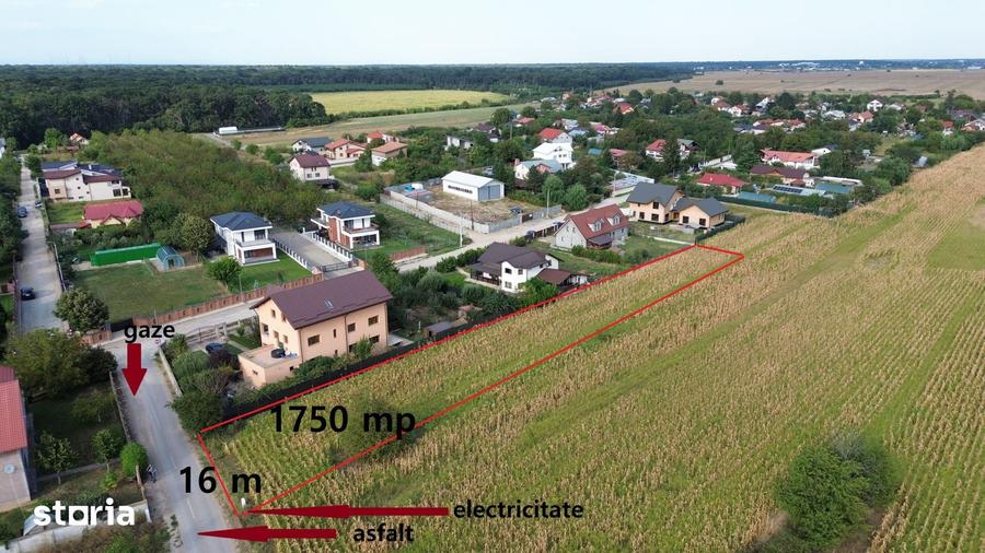Teren de 1750 mp, în Snagov