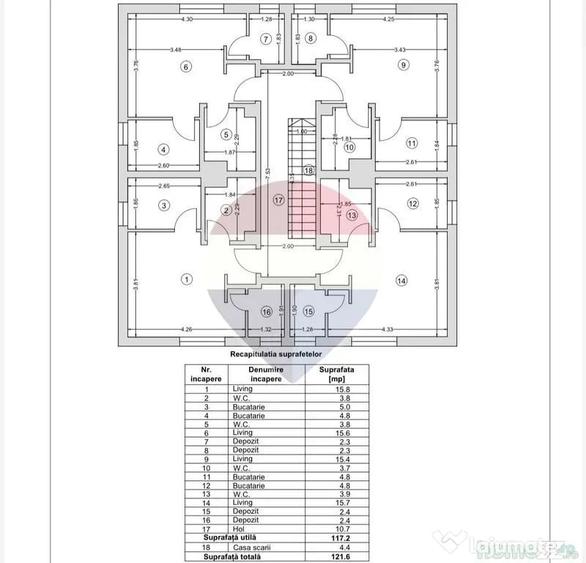 Casă cu 1 camere cu Teren 650 Mp în Central