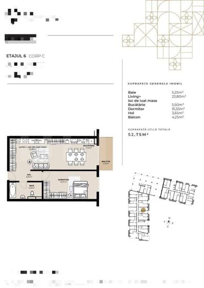 Apartament cu 2 camere semidecomandat în Mărăști