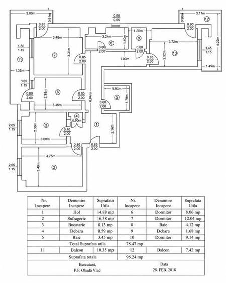 Apartament cu 4 camere decomandat în Dacia