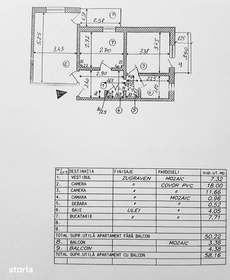 Apartament cu 2 camere decomandat în Aviației