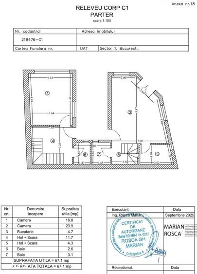 Casă cu 2 camere cu Teren 100 Mp în Plevnei