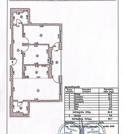 Apartament cu 3 camere decomandat în Lacul Morii