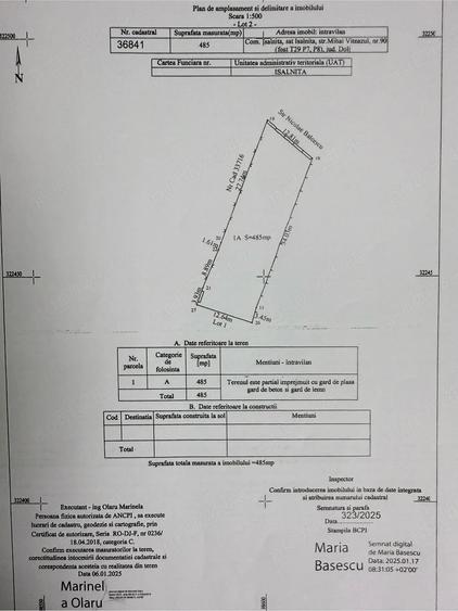 Teren de 485 mp, în Ișalnița