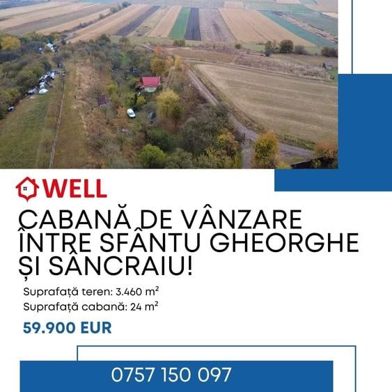 Casă individuală cu 2 camere cu Teren 3460 Mp în Periferie