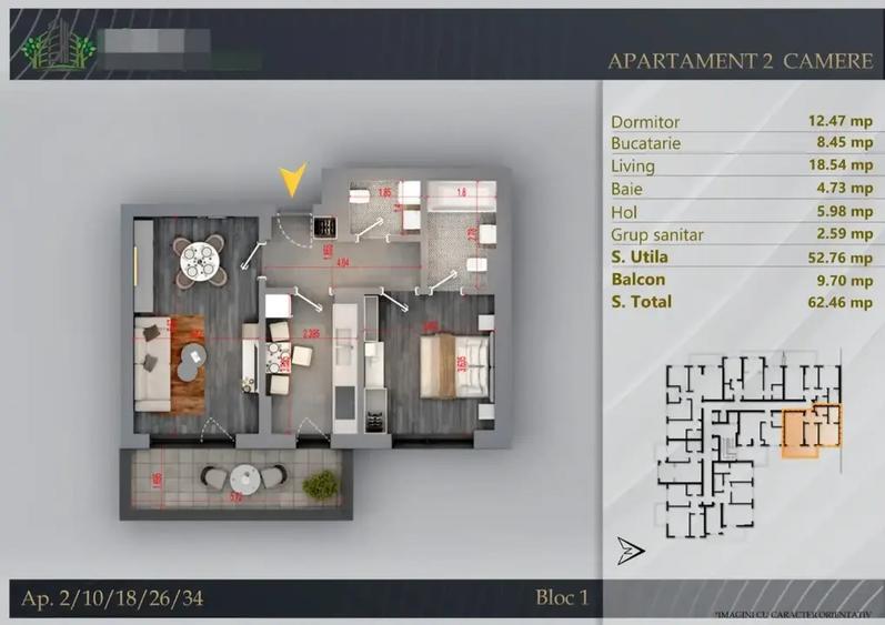Apartament Deosebit 2 camere 2 bai sector 3 Pallady ansamblu Premium - 2