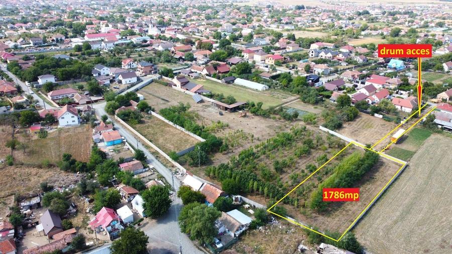 Teren Construcții intravilan de 1786 mp, în Moșnița Veche