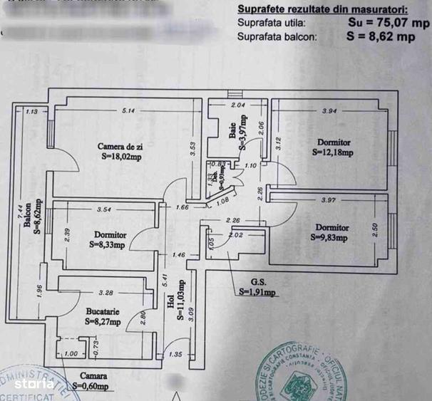 Apartament cu 4 camere decomandat în Trocadero