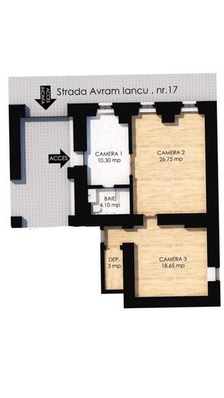 Spațiu comercial, de 63 mp, în Central