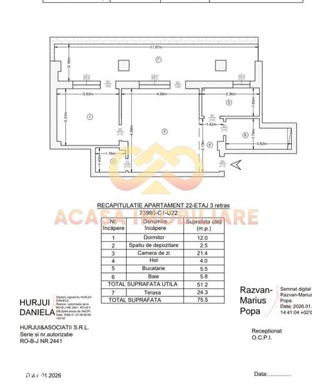 Apartament cu 2 camere decomandat în Rediu