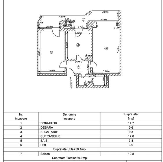 Apartament cu 2 camere decomandat în Ostroveni