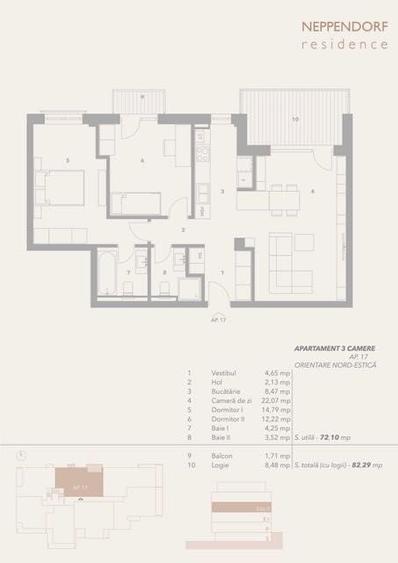 Apartament cu 3 camere decomandat în Turnișor