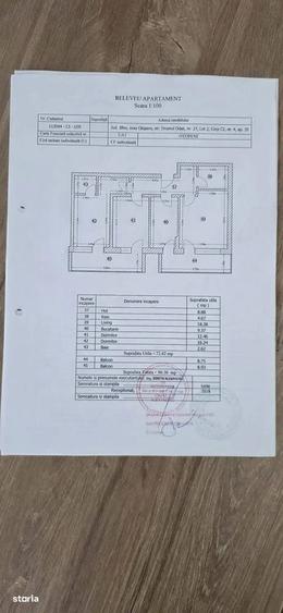 Apartament cu 3 camere decomandat în Odăile