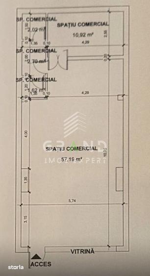 Spațiu comercial, de 72.85 mp, în Zorilor