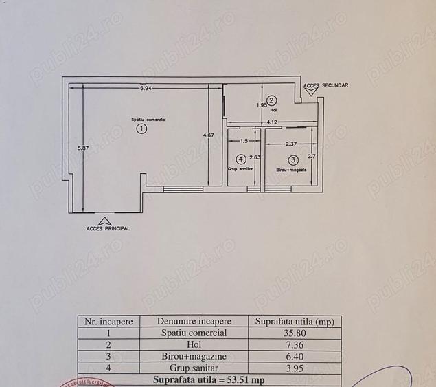 Spațiu comercial, de 54 mp, în Tudor Vladimirescu